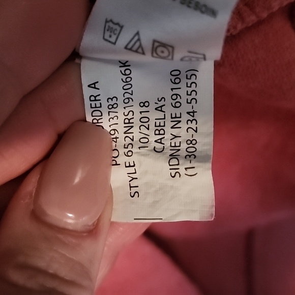 CABELA'S coral long sleeve sweatshirt medium - Picture 6 of 6